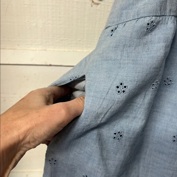 Levi's Light Blue Lace Mini Dress - Picture 5 of 6